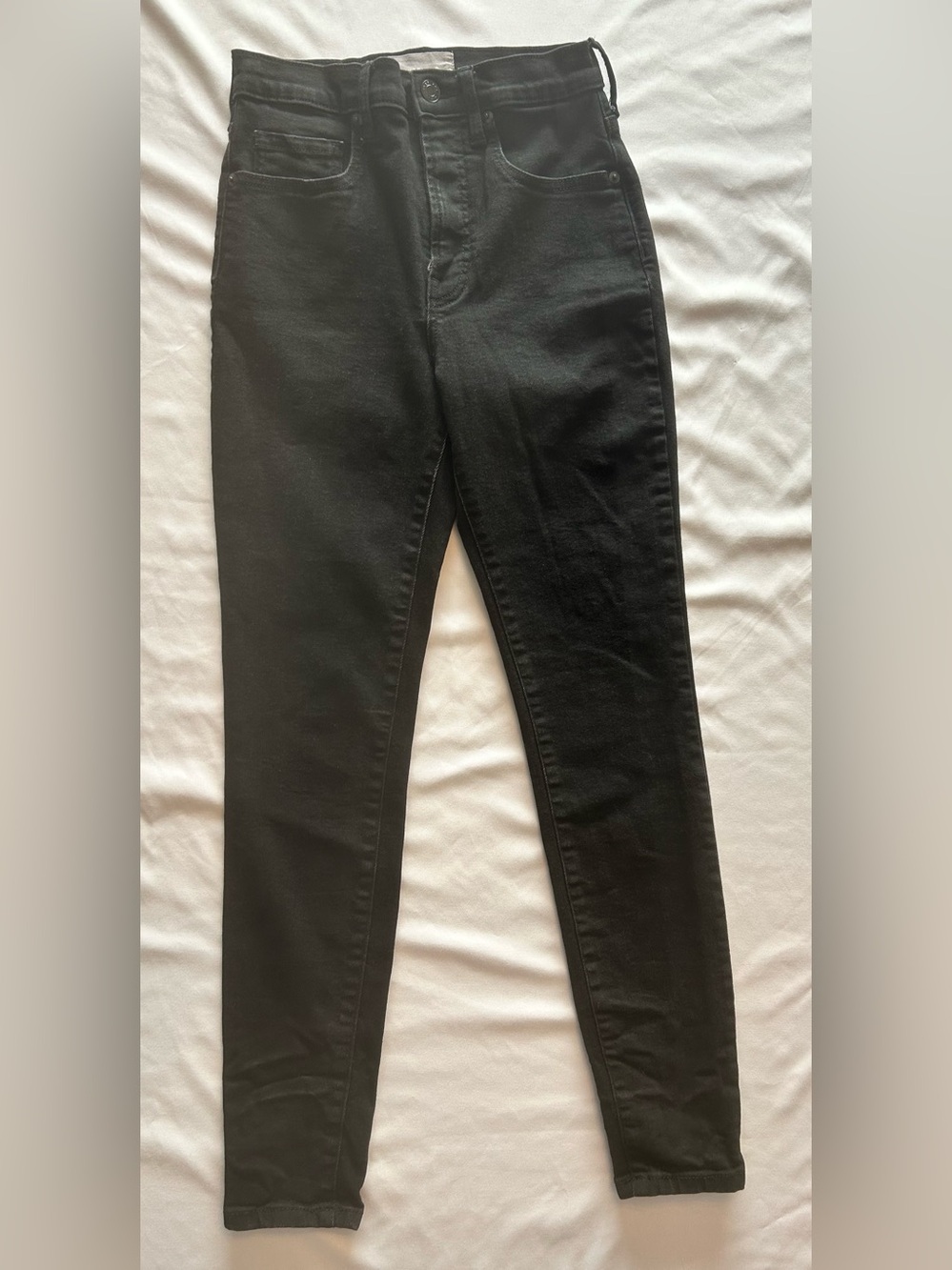 Everlane High Rise Black Skinny Jeans — Approx. Size 24 — Measurements Provided
